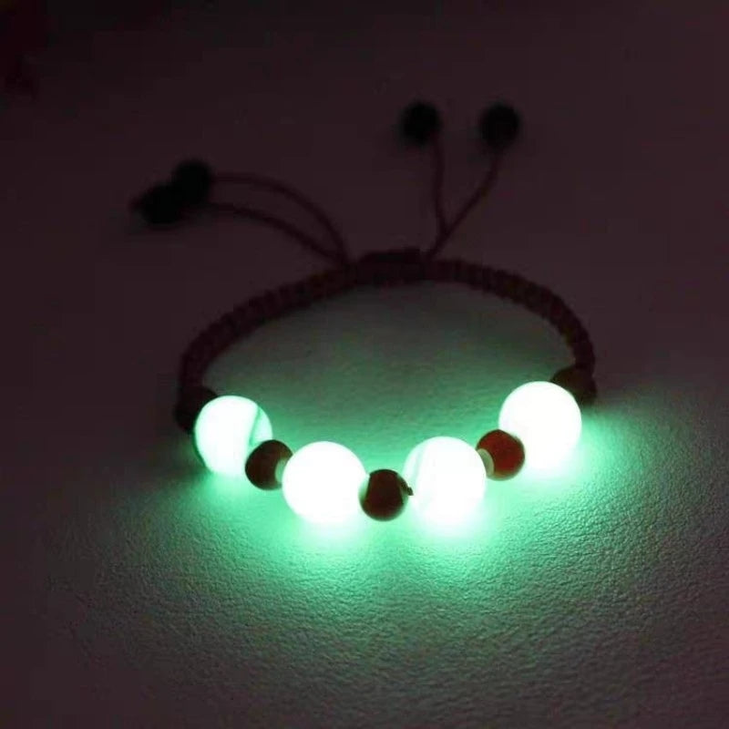 200Pcs Luminous Glow In The Dark Acrylic Spacer Beads Round Ball Beads