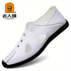 Men's Leather Hiking Sandals Non Slip Beach Water Shoes