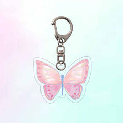 Butterfly Colorful Keychain Acrylic Bag Pendant Girl Ornament