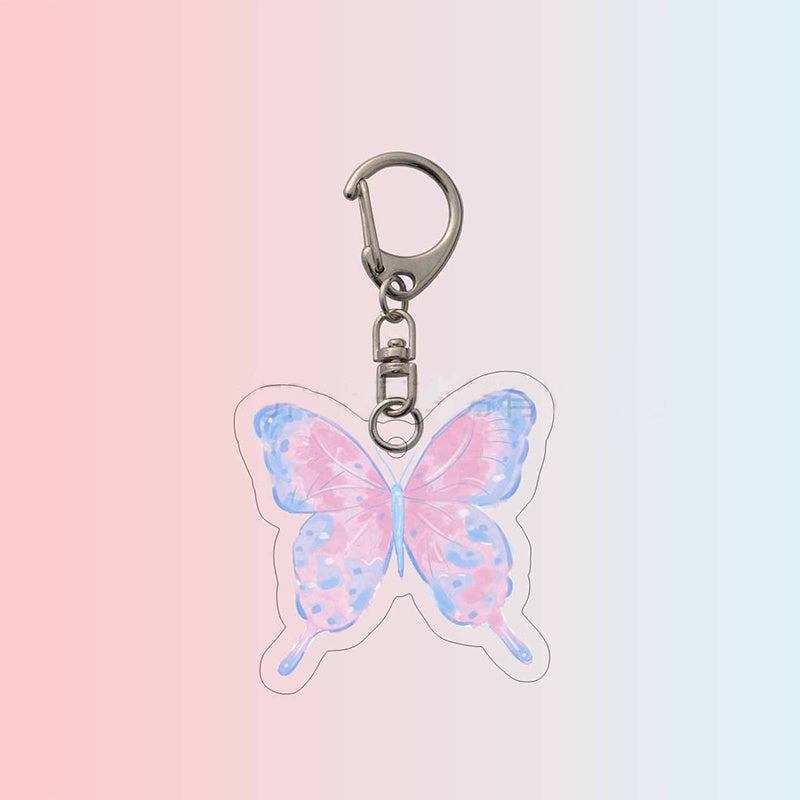 Butterfly Colorful Keychain Acrylic Bag Pendant Girl Ornament