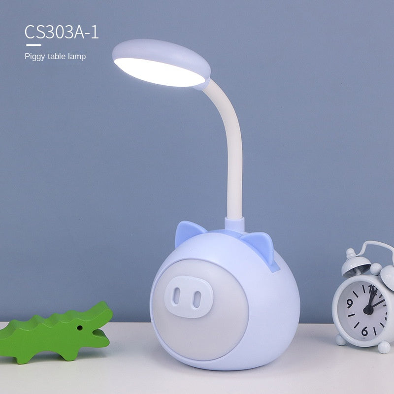 LED Desk Lamp Reading Eye Protection Rechargeable Small Night Light