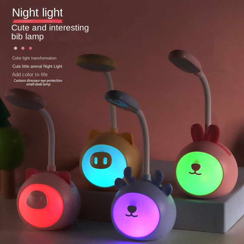 LED Desk Lamp Reading Eye Protection Rechargeable Small Night Light