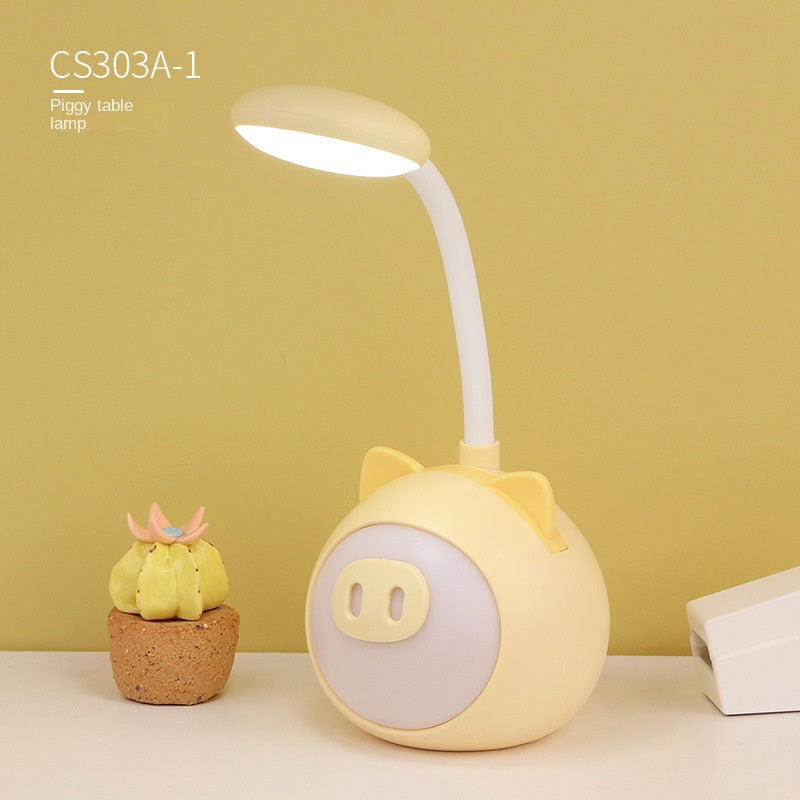 LED Desk Lamp Reading Eye Protection Rechargeable Small Night Light