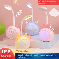 LED Desk Lamp Reading Eye Protection Rechargeable Small Night Light