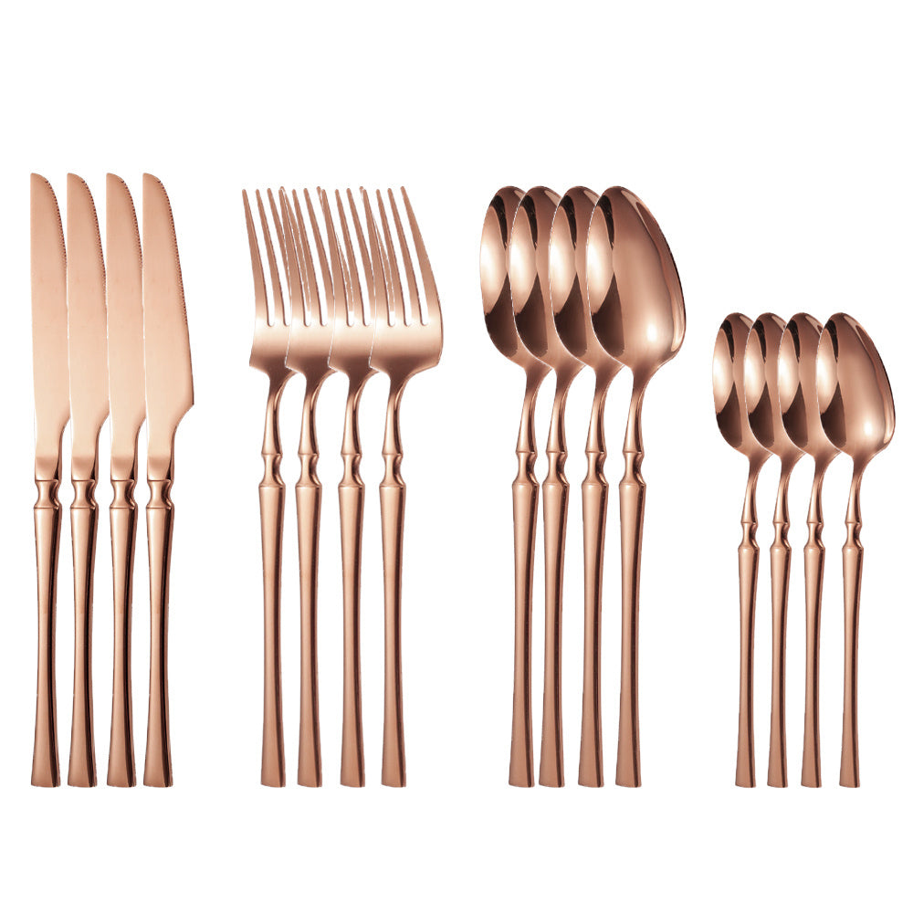 16pcs Stainless Steel Flatware Set for Restaurants