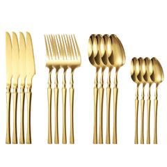 16pcs Stainless Steel Flatware Set for Restaurants
