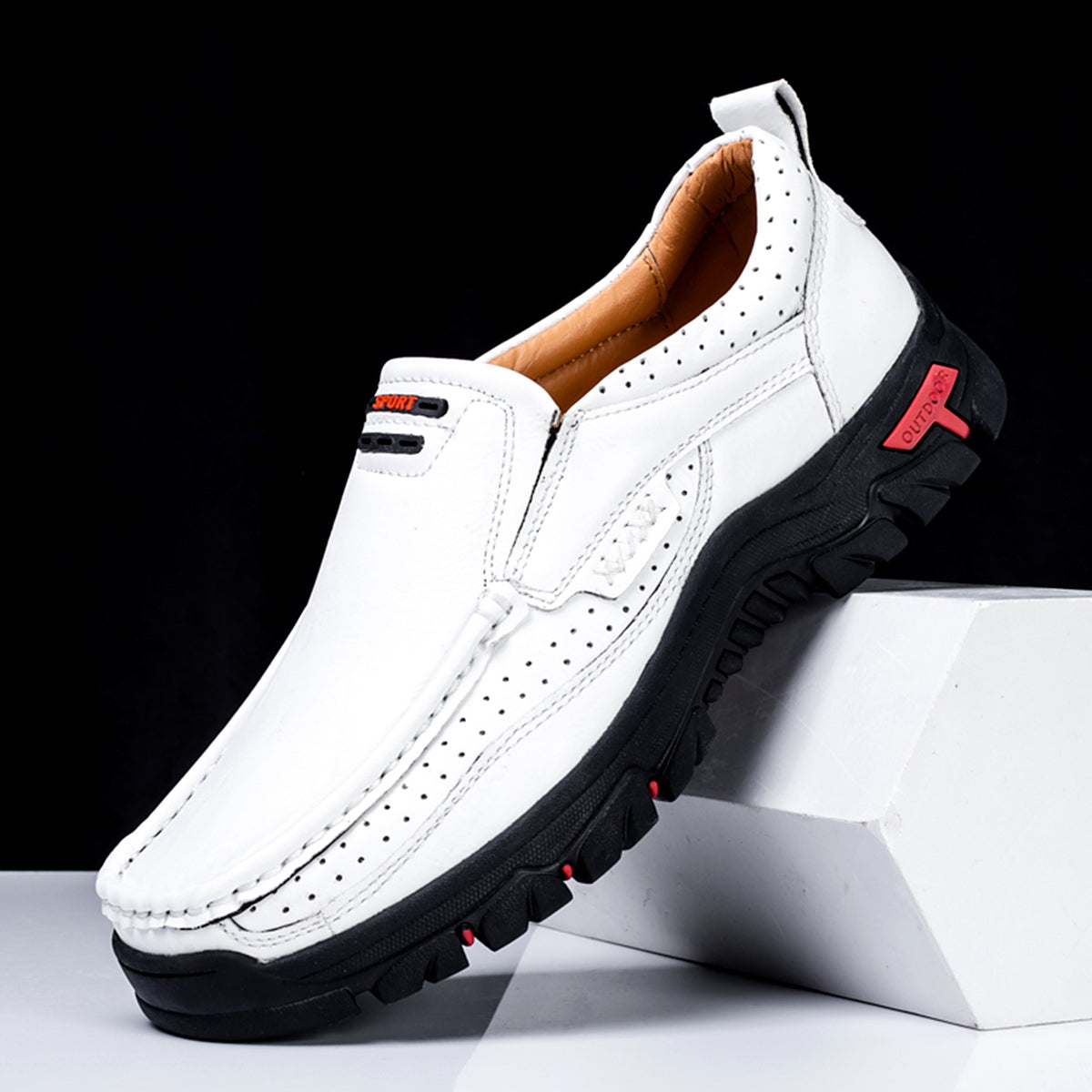 Men's Plus Size Breathable Loafers Lightweight Slip-On Shoes