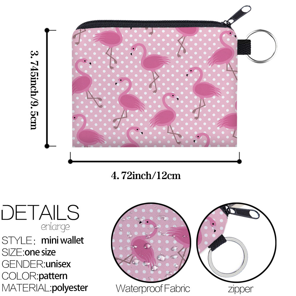 Flamingo Coin Purse Key Bag Card Holder For Girls