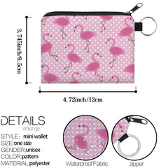 Flamingo Coin Purse Key Bag Card Holder For Girls