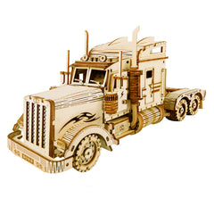 DIY Wooden Steam Train Car Assembly Model Kit Adult Building Block Gift