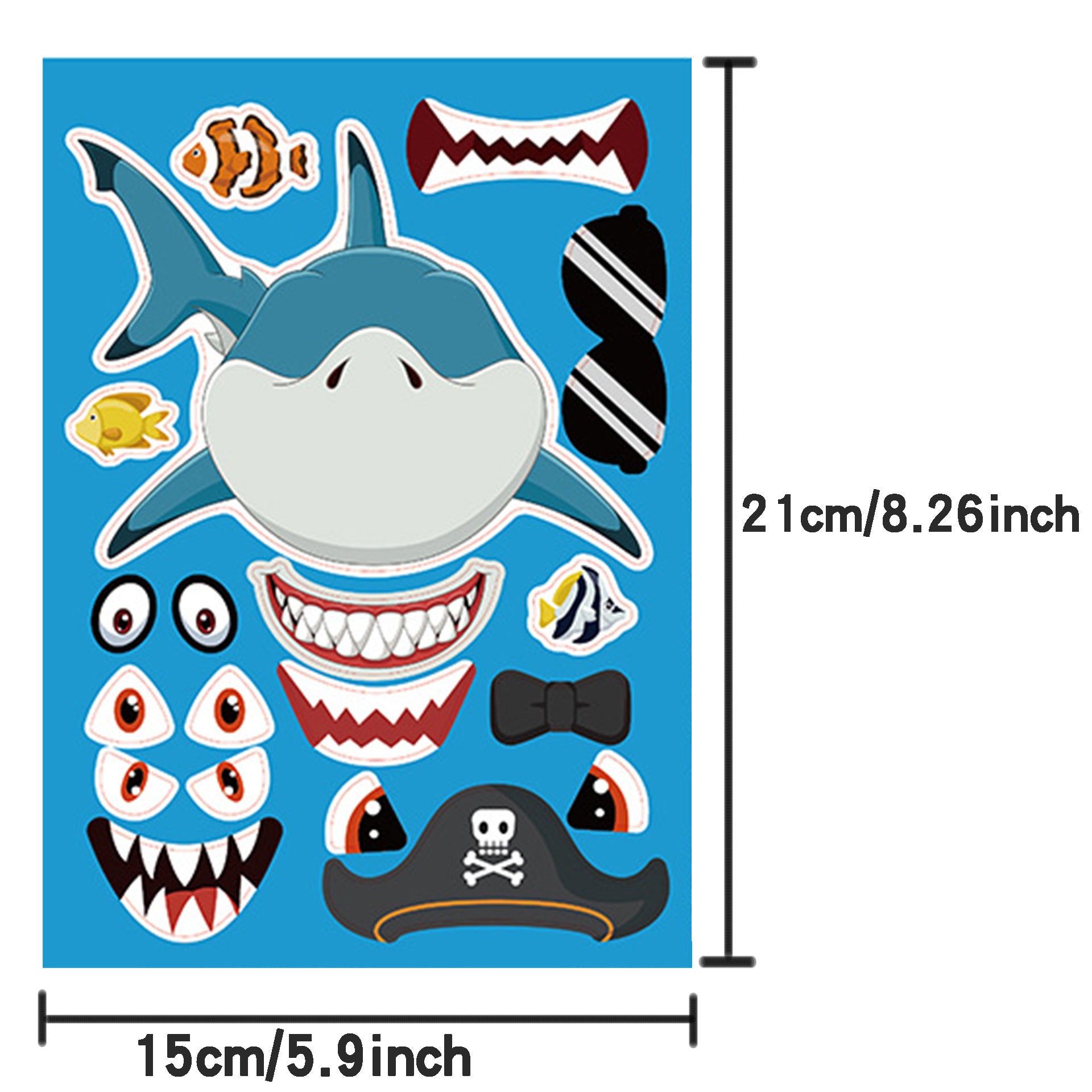 12pcs Sea Animal Puzzles & Stickers for Kids Learning & Play