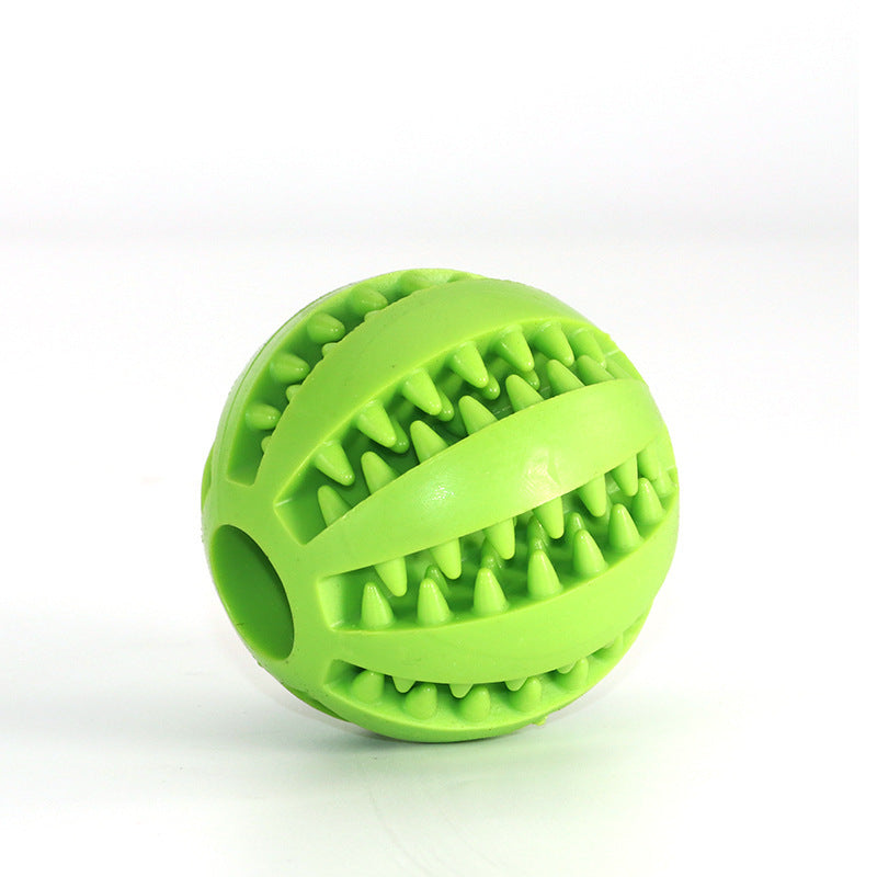 Interactive Dog Teething Toy Chew Ball Food Dispenser Puzzle