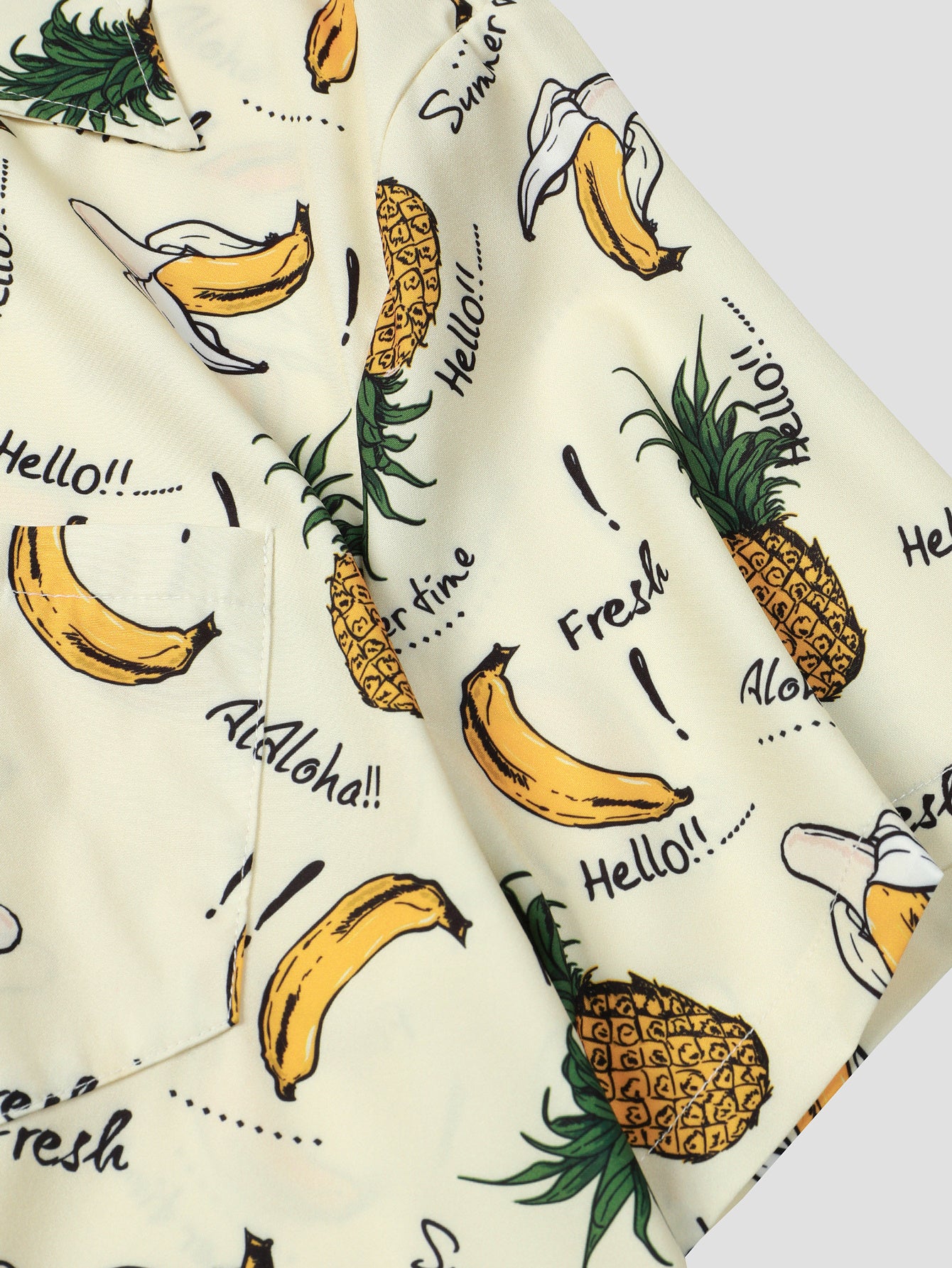 Men's Fruits Print Short Sleeve Hawaiian Shirt
