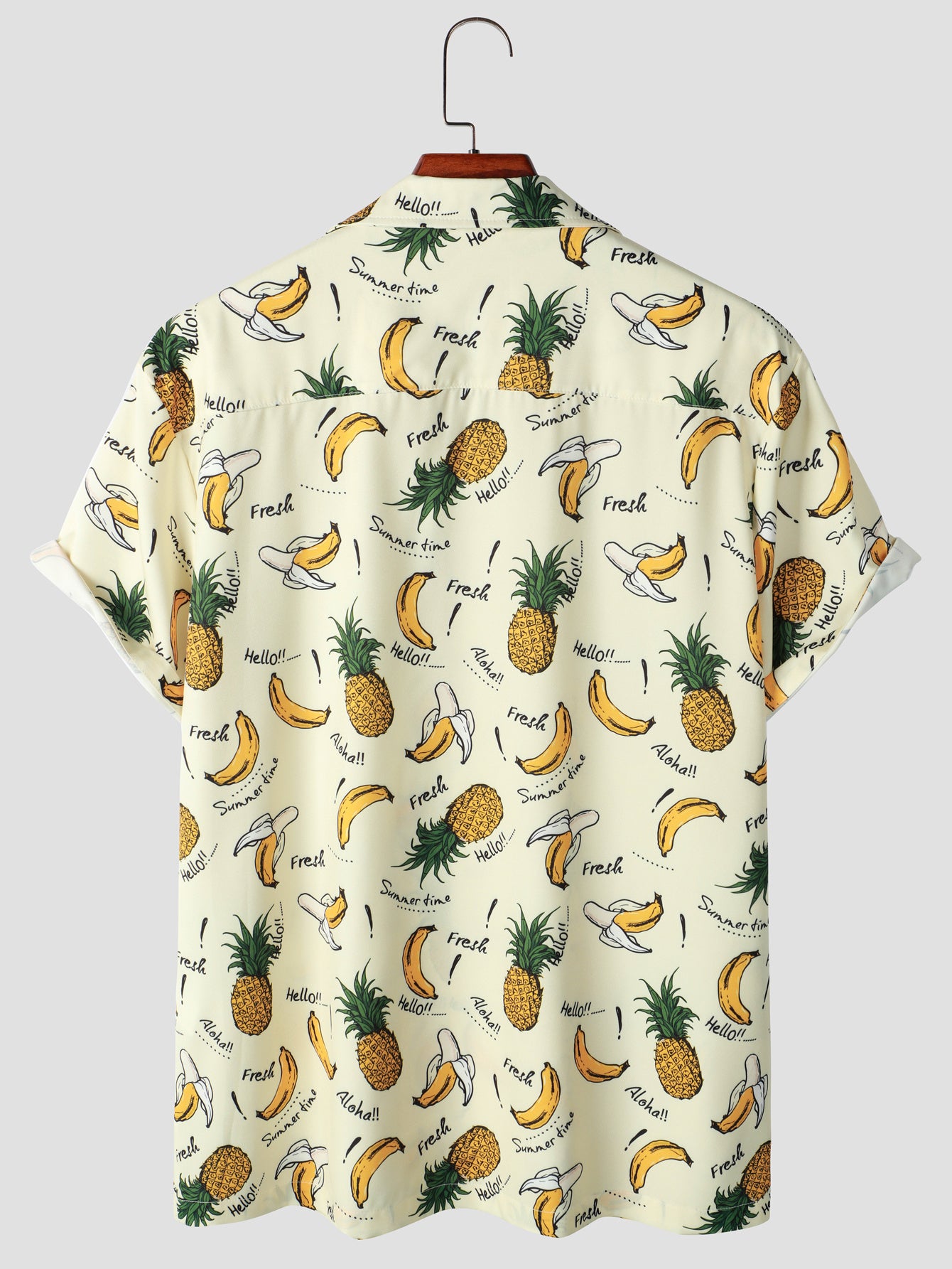 Men's Fruits Print Short Sleeve Hawaiian Shirt