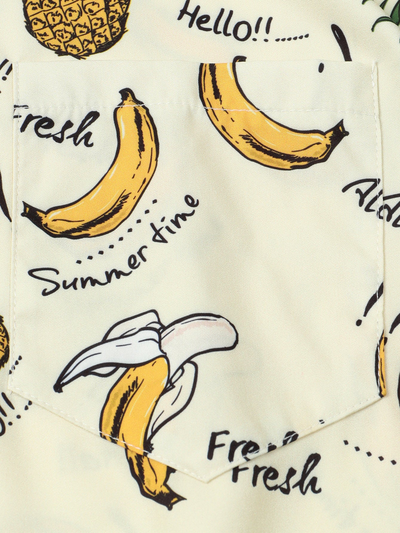 Men's Fruits Print Short Sleeve Hawaiian Shirt