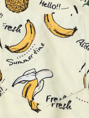 Men's Fruits Print Short Sleeve Hawaiian Shirt