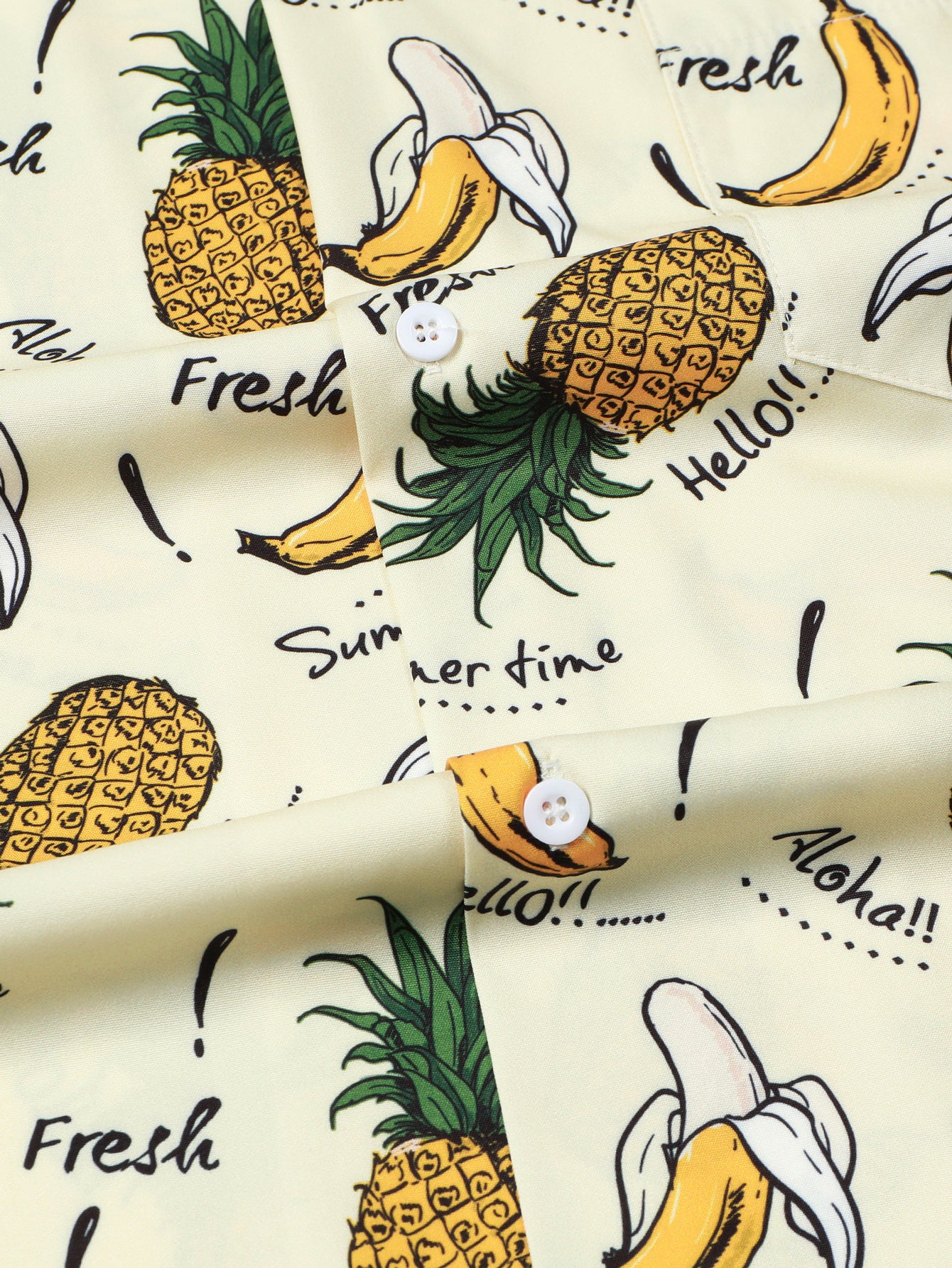 Men's Fruits Print Short Sleeve Hawaiian Shirt