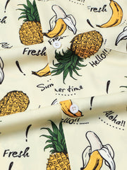 Men's Fruits Print Short Sleeve Hawaiian Shirt