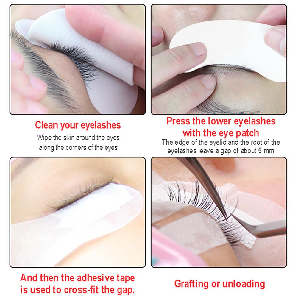 50 Pairs Eyelash Extension Under Eye Pads 100pcs Set Reusable Paper Patches