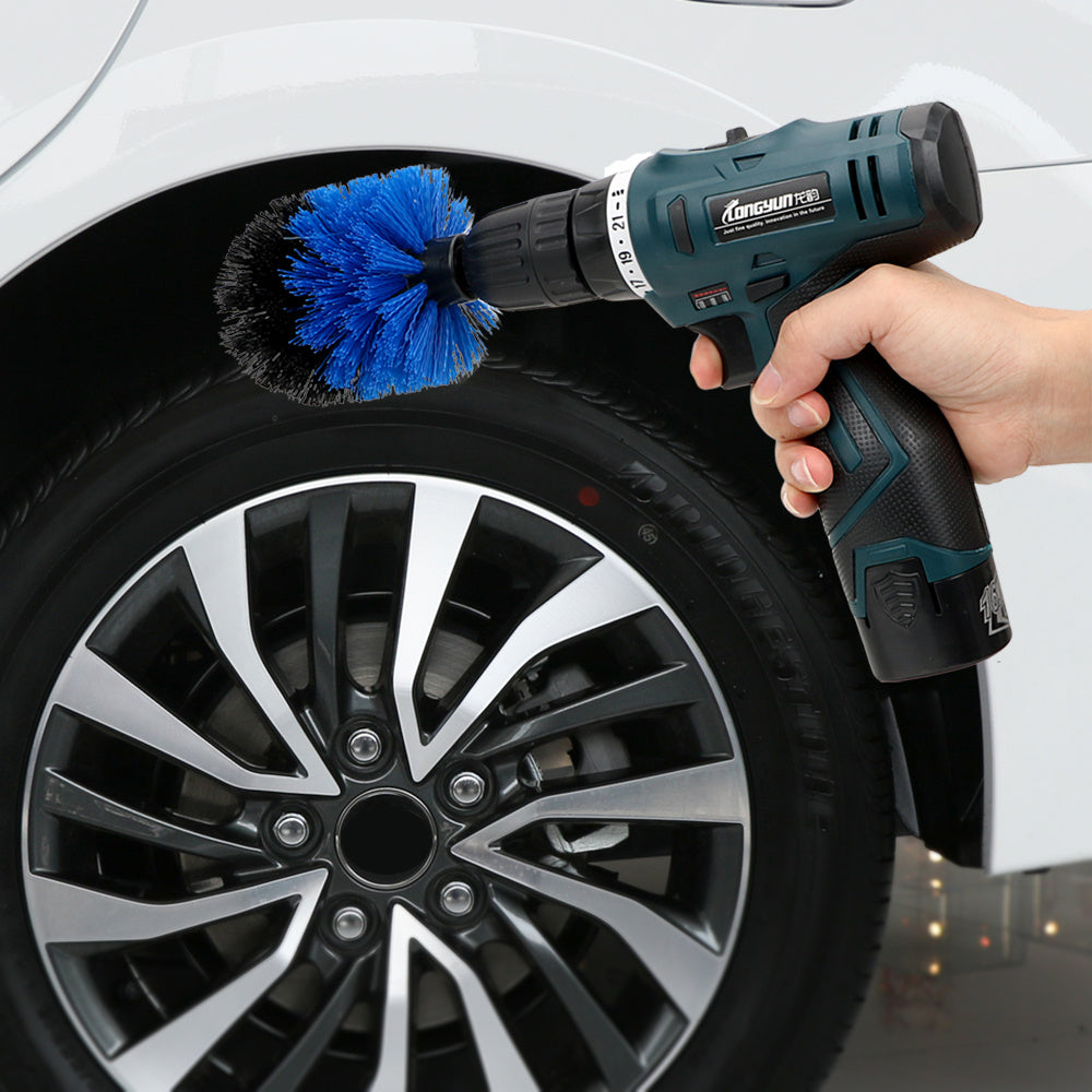 Auto Detailing Drill Brush Set Car Wheel Cleaner Wash Brush