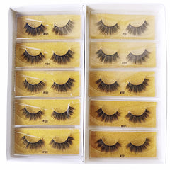 10 Pairs Natural False Eyelashes Mink Makeup Set for Perfect Look