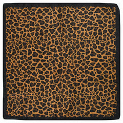 Vintage Leopard Print Bandana Boho Neckerchief Square Scarf