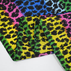 Vintage Leopard Print Bandana Boho Neckerchief Square Scarf