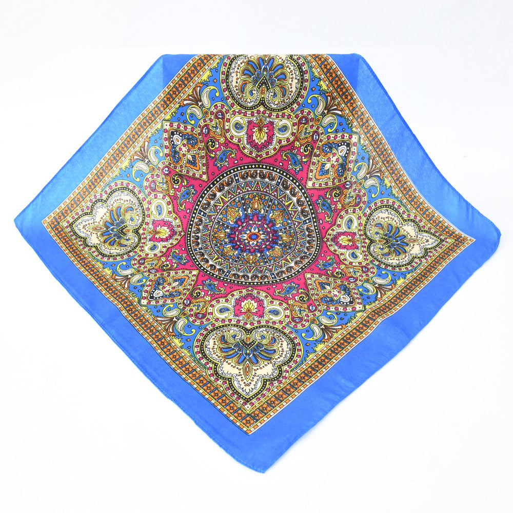 Boho Paisley Print Bandana Hip Hop Neckerchief Block Square Scarf