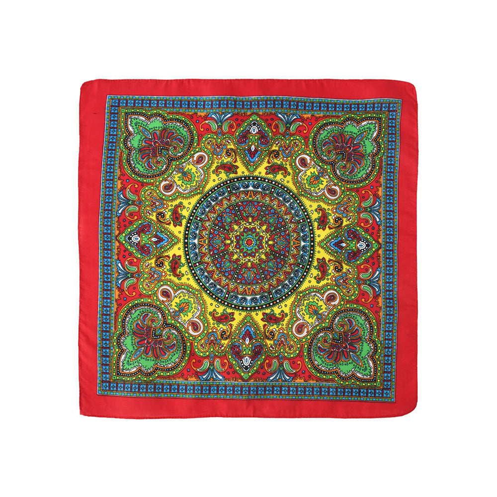 Boho Paisley Print Bandana Hip Hop Neckerchief Block Square Scarf