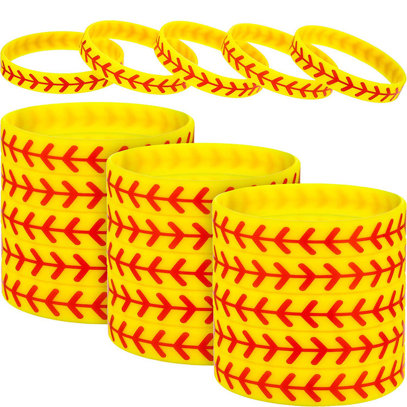 Softball Bracelet Silicone Wristband for Fans and Players - Perfect Gift