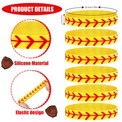 Softball Bracelet Silicone Wristband for Fans and Players - Perfect Gift