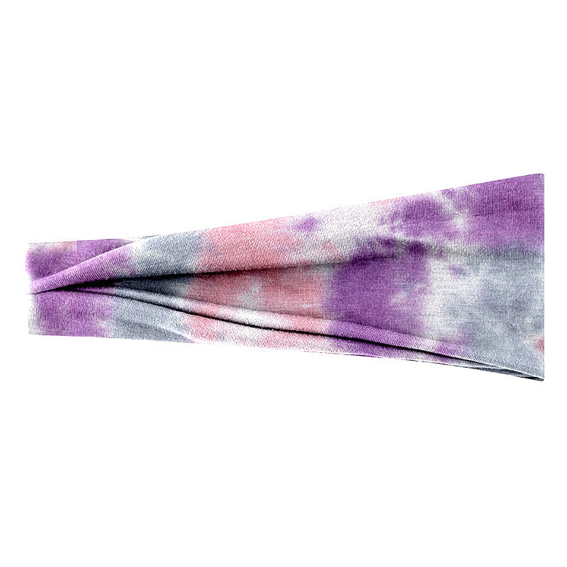Tie Dye Sports Headband Yoga Sweat Absorption Turban Fitness Hairband