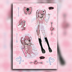 6 Sheets Y2K Style Graffiti Stickers DIY Stationery Computer Student Stationery