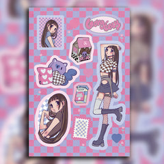 6 Sheets Y2K Style Graffiti Stickers DIY Stationery Computer Student Stationery