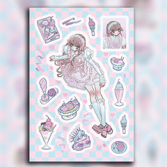 6 Sheets High Y2k Style E Graffiti Stickers Kids DIY Stationery