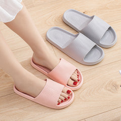 Women's Solid Slides Soft Sole Non Slip Bathroom Shoes