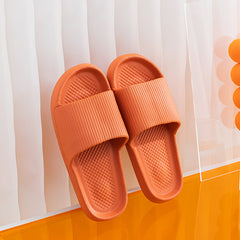 Women's Solid Slides Soft Sole Non Slip Bathroom Shoes