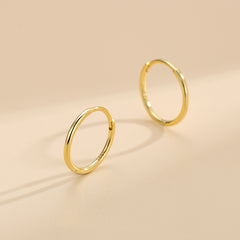 S925 Sterling Silver K plated Hoop Earrings For Women