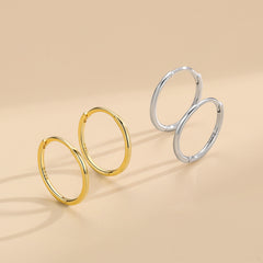 S925 Sterling Silver K plated Hoop Earrings For Women