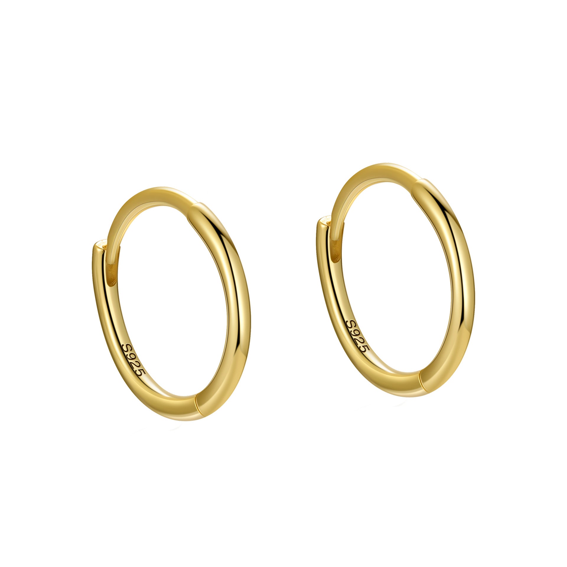 S925 Sterling Silver K plated Hoop Earrings For Women
