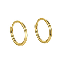 S925 Sterling Silver K plated Hoop Earrings For Women