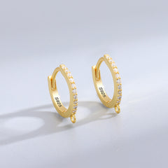 Sterling Silver Cubic Zirconia Ear Buckle for Girls