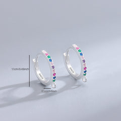 Sterling Silver Cubic Zirconia Ear Buckle for Girls