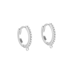 Sterling Silver Cubic Zirconia Ear Buckle for Girls