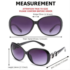 Women's Vintage Oversize Sunglasses with UV400 Protection