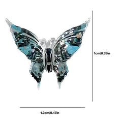 20pcs 3D Butterfly Nail Charms Clear Rhinestones Gradient Nail Art Jewelry