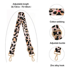 Leopard Adjustable Shoulder Strap Wide Strap Portable Purse Replacement Belt