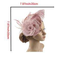 Faux Feather Headpiece With Duck Billed Clip for Derby Horse Race