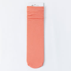 5 Pairs Solid Pile Socks Soft & Lightweight Women's Stockings