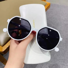 Round Sunglasses Milk Tea Glasses for Summer UV400